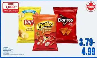 Wholesale Club CHEETOS, DORITOS OR LAY'S POTATO CHIPS, 180-285 G offer