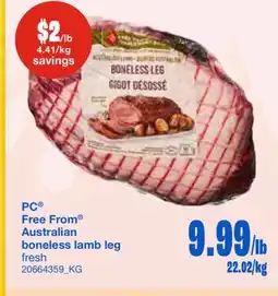 Wholesale Club FREE FROM AUSTRALIAN BONELESS LAMB LEG offer