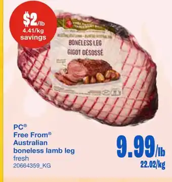 Wholesale Club FREE FROM AUSTRALIAN BONELESS LAMB LEG offer