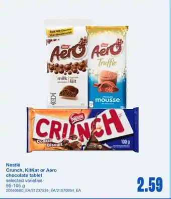 Wholesale Club CRUNCH, KITKAT OR AERO CHOCOLATE TABLET, 95-105 G offer