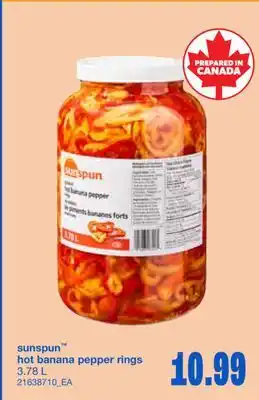 Wholesale Club HOT BANANA PEPPER RINGS, 3.78 L offer