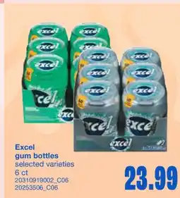 Wholesale Club EXCEL GUM BOTTLES, 6 CT offer