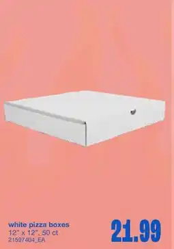 Wholesale Club WHITE PIZZA BOXES, 12 X 12, 50 CT offer