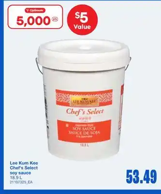 Wholesale Club CHEF'S SELECT SOY SAUCE, 18.9 L offer
