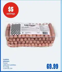 Wholesale Club WIENERS, 4 X 3 KG offer