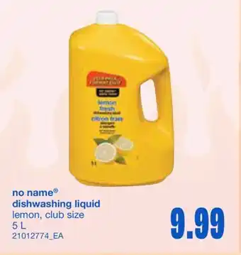 Wholesale Club DISHWASHING LIQUID, 5 L offer