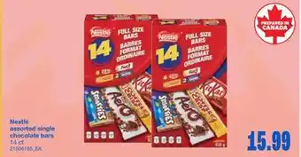 Wholesale Club ASSORTED SINGLE CHOCOLATE BARS, 14 CT offer