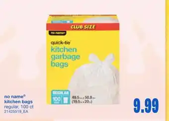 Wholesale Club KITCHEN BAGS REGULAR, 100 CT offer