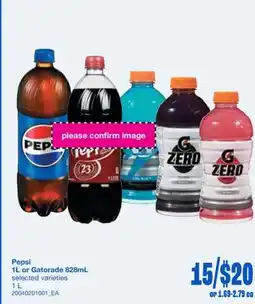 Wholesale Club PEPSI 1L OR GATORADE 828ML, 1L offer