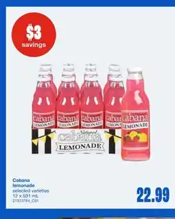 Wholesale Club CABANA LEMONADE, 12 X 591 ML offer