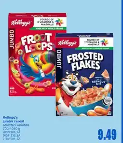Wholesale Club JUMBO CEREAL, 700-1010 G offer