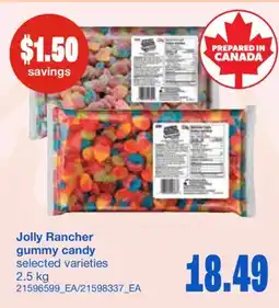 Wholesale Club JOLLY RANCHER GUMMY CANDY, 2.5 KG offer