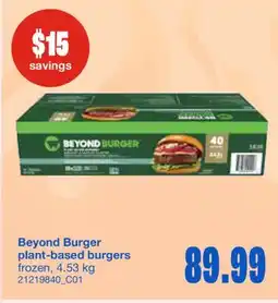 Wholesale Club PLANT-BASED BURGERS offer
