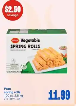 Wholesale Club SPRING ROLLS, 100 CT, 2.8 KG offer