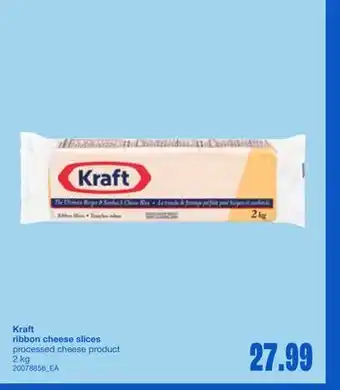 Wholesale Club RIBBON CHEESE SLICES, 2 KG offer