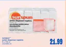 Wholesale Club JUNIOR DISPENSER NAPKINS, 6 X 750 CT offer