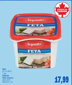 Wholesale Club SAPUTO FETA CHEESE, 1 KG offer