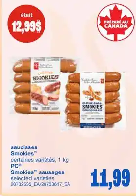 Wholesale Club SAUCISSES SMOKIES, 1 kg offer