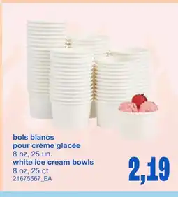 Wholesale Club BOLS BLANCS POUR CRÈME GLACÉE 8 OZ, 25 UN offer