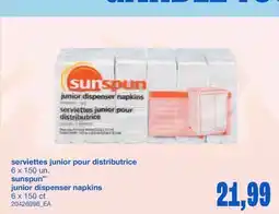 Wholesale Club SERVIETTES JUNIOR POUR DISTRIBUTRICE, 6 X 150 UN offer