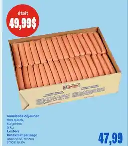Wholesale Club SAUCISSES DÉJEUNER, 5 kg offer