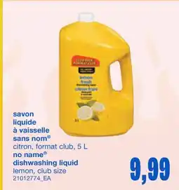 Wholesale Club SAVON LIQUIDE À VAISSELLE, 5 L offer