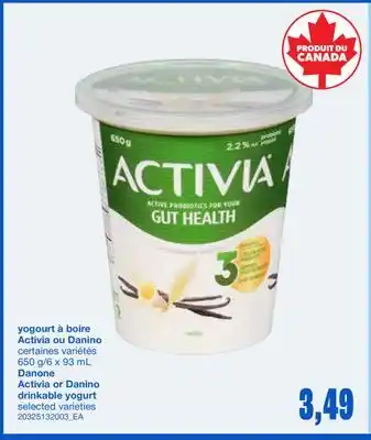 Wholesale Club YOGOURT À BOIRE, 650 G/6 X 93 ML offer