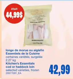 Wholesale Club LONGE DE MORUE OU AIGLEFIN ESSENTIELS DE LA CUISINE, 2,27 KG offer