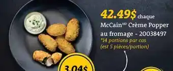 Wholesale Club CRÈME POPPER AU FROMAGE offer