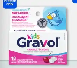 Walmart Kids' Gravol DMH Tablets 18s offer