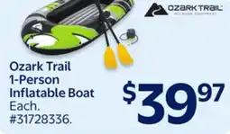 Walmart Ozark Trail 1-Person Inflatable Boat offer