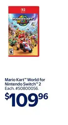 Walmart Mario Kart World for Nintendo Switch 2 offer