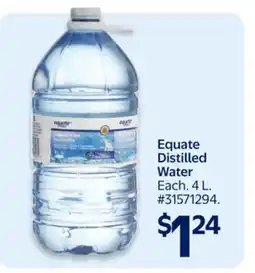 Walmart Equate Distilled Water offer