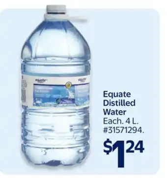Walmart Equate Distilled Water offer