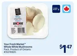 Walmart Your Fresh Market Whole White Mushrooms offer