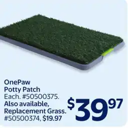Walmart OnePaw Potty Patch offer