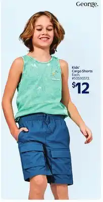 Walmart Kid's Cargo Shorts offer