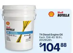Walmart Shell ROTELLA T4 Diesel Engine Oil offer