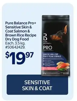 Walmart Pure Balance Pro+ Sensitive Skin & Coat Salmon & Brown Rice Recipe Dry Dog Food offer