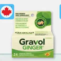 Walmart Gravol Ginger Non-Drowsy Liquid Gel Capsules 24s offer