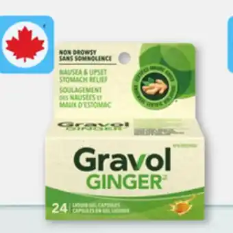 Walmart Gravol Ginger Non-Drowsy Liquid Gel Capsules 24s offer