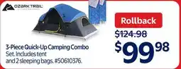Walmart 3-Piece Quick-Up Camping Combo offer