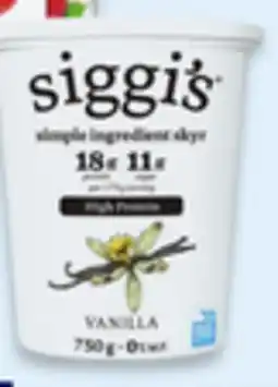 Walmart Siggi's Skyr 650 g-750 g offer