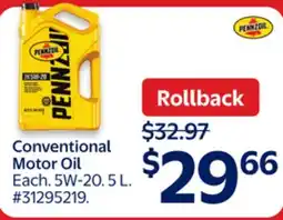 Walmart Conventional Motor Oil offer