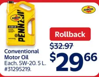 Walmart Conventional Motor Oil offer