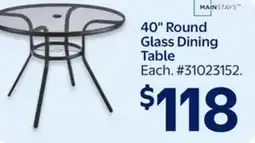 Walmart 40 Round Glass Dining Table offer