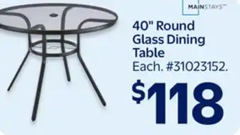 Walmart 40 Round Glass Dining Table offer