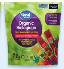 Walmart Great Value Organic Fruit-Flavoured Ice Pops offer