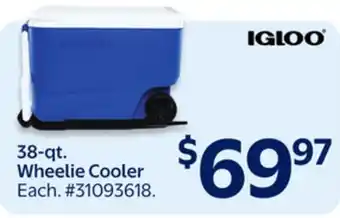 Walmart Igloo 38-qt. Wheelie Cooler offer