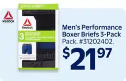 Walmart Men's Performance Boxer Briefs 3-Pack offer